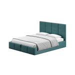 Günstiges Polsterbett in Türkis Doppelbett